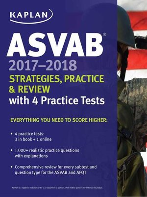 cover image of ASVAB 2017-2018 Strategies, Practice & Review with 4 Practice Tests